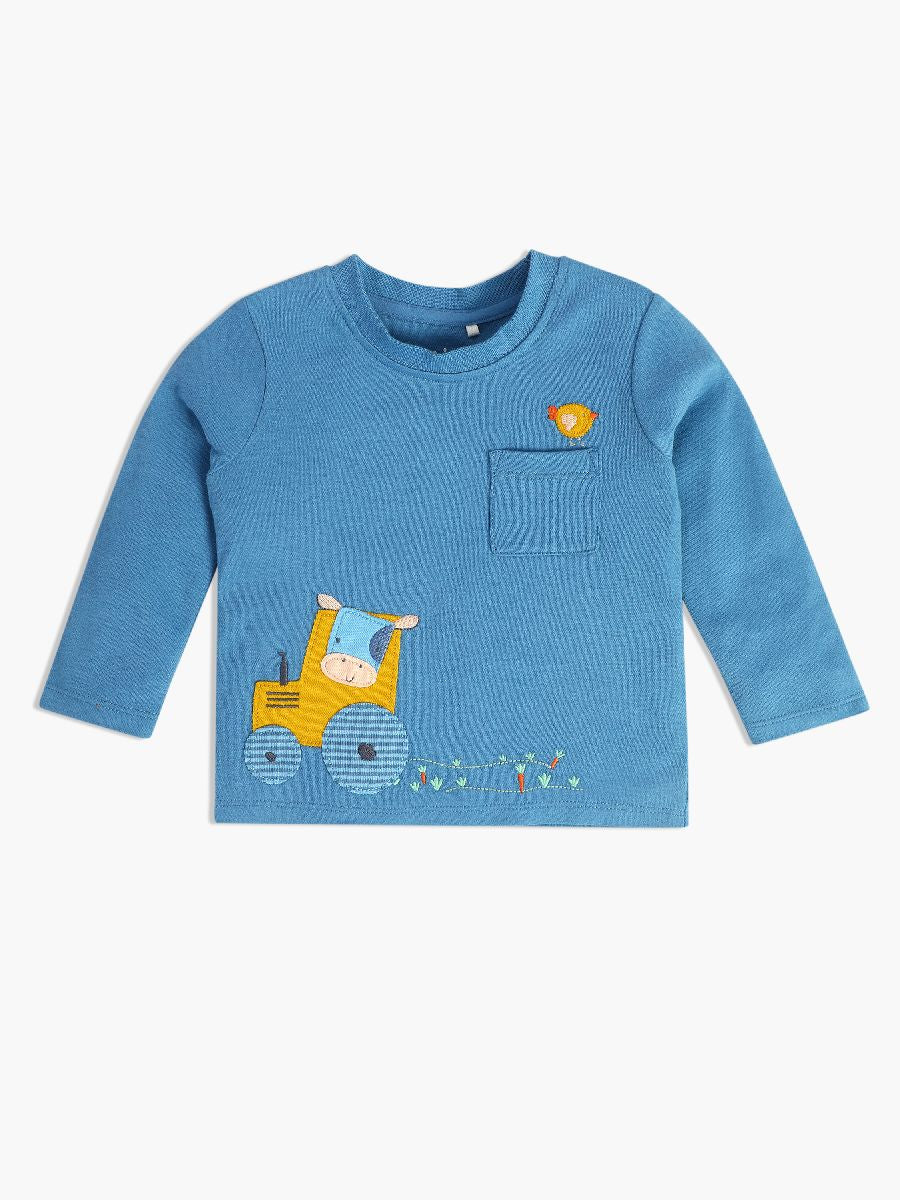 Minicuddles Boys Baby Top And Bottom - Blue