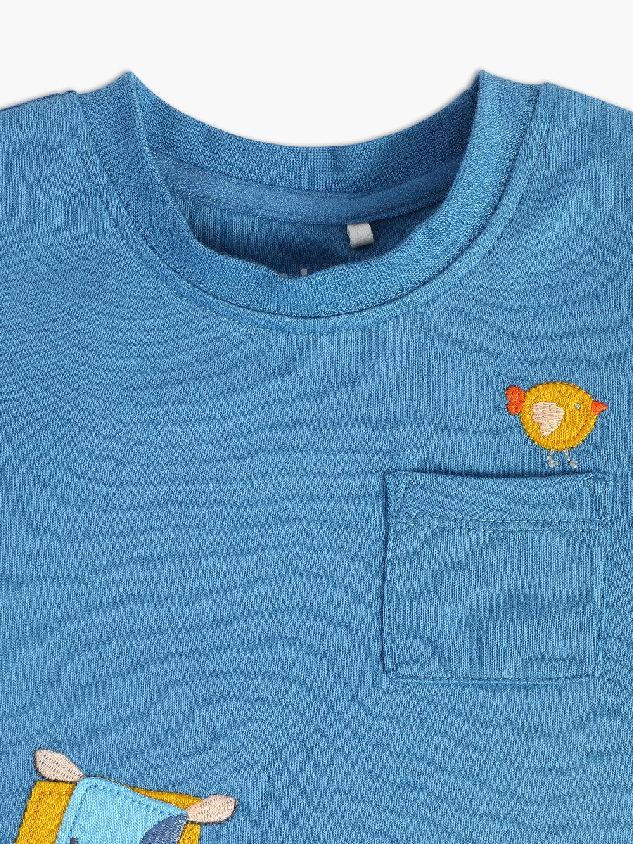 Minicuddles Boys Baby Top And Bottom - Blue