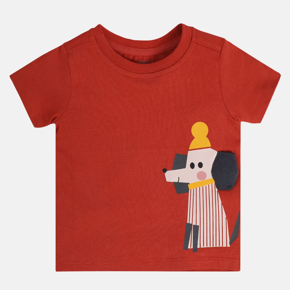 Boys Rust Orange Pack Of 1 T-Shirt