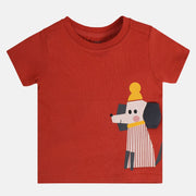 Boys Rust Orange Pack Of 1 T-Shirt