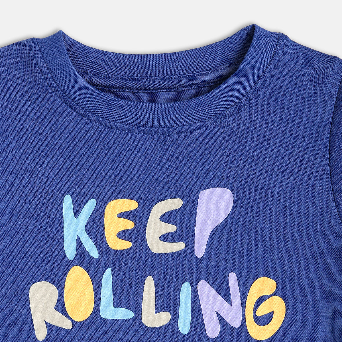 Boys Blue Half Sleeve Knit T-Shirt