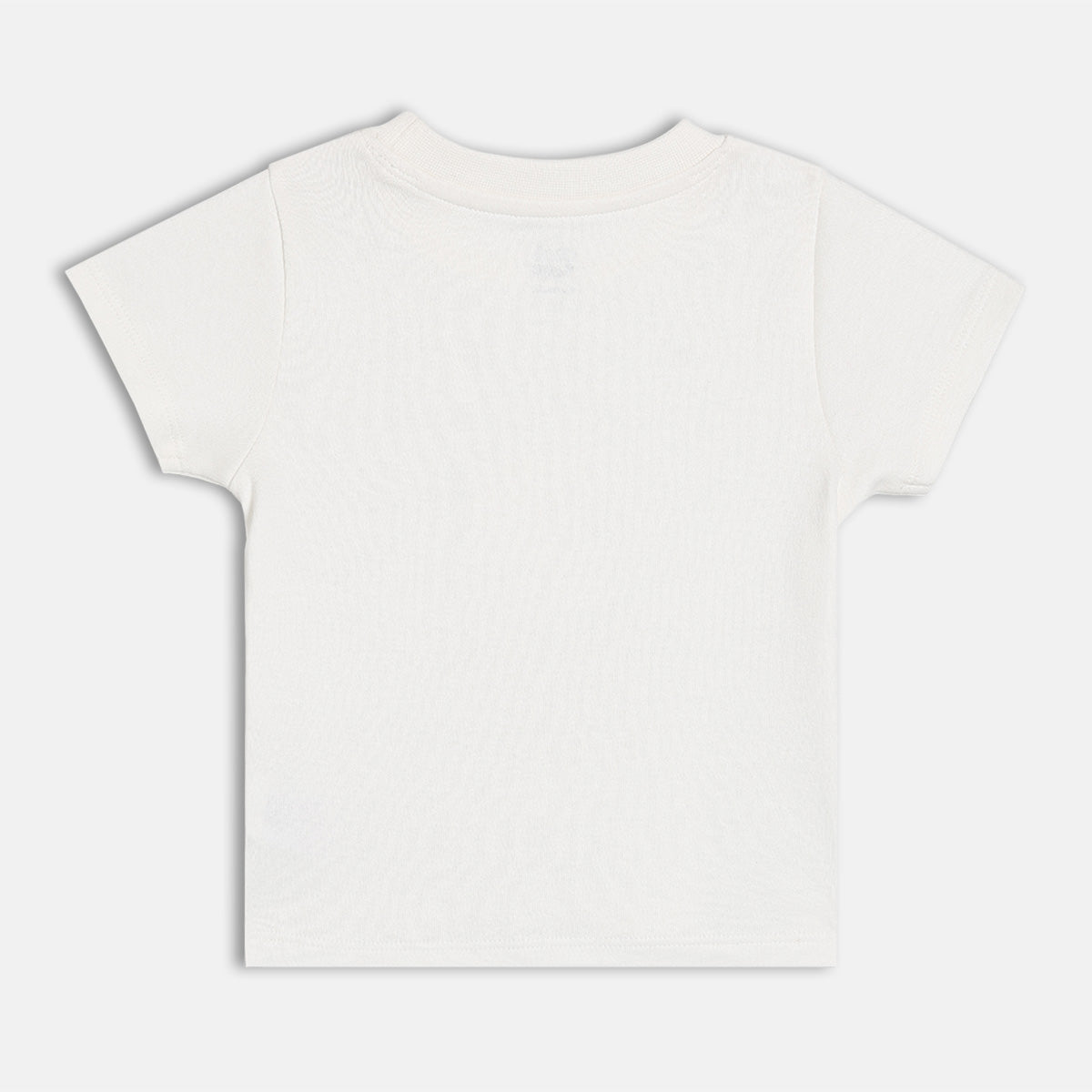 Boys Beige Round Neck Short Sleeve T-Shirt