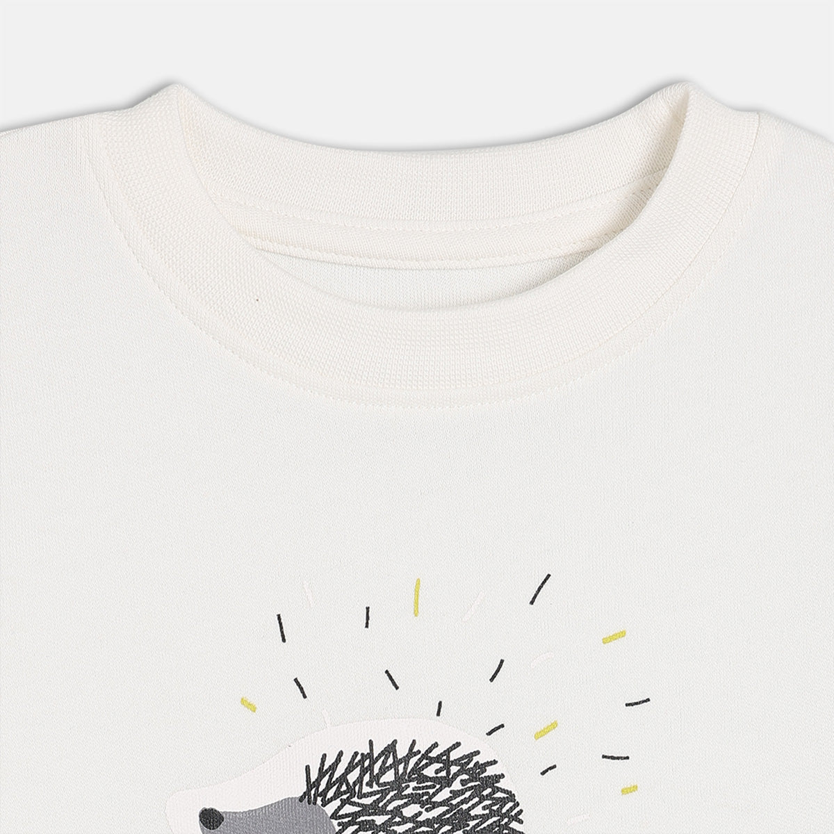 Boys Beige Round Neck Short Sleeve T-Shirt