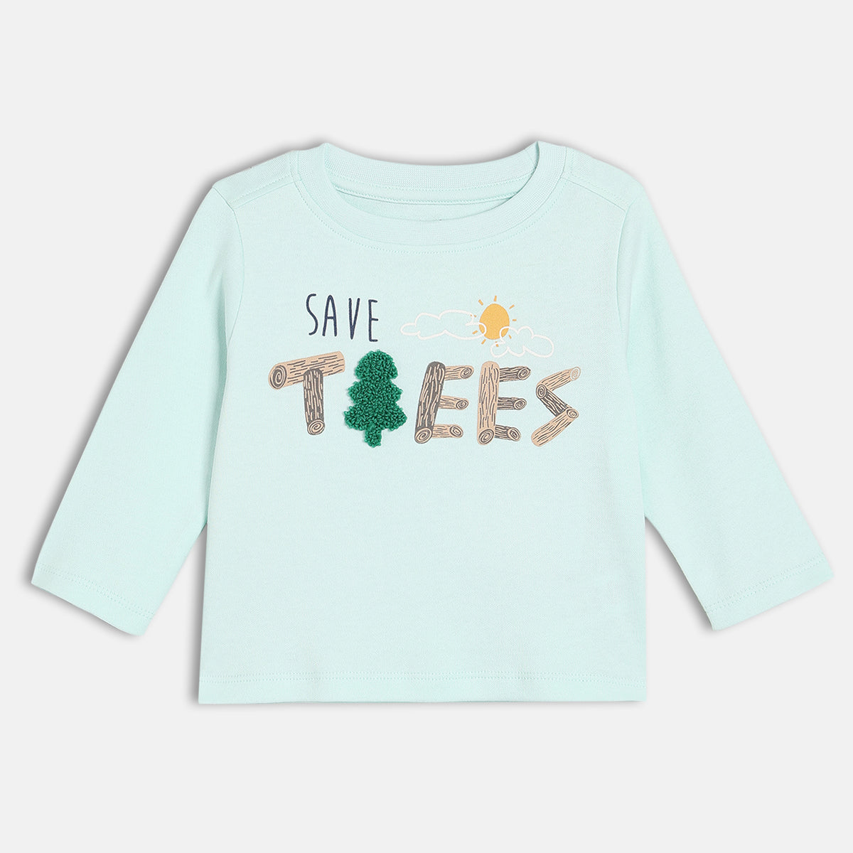 Boys Round Neck Full Sleeve T-Shirt - Blue