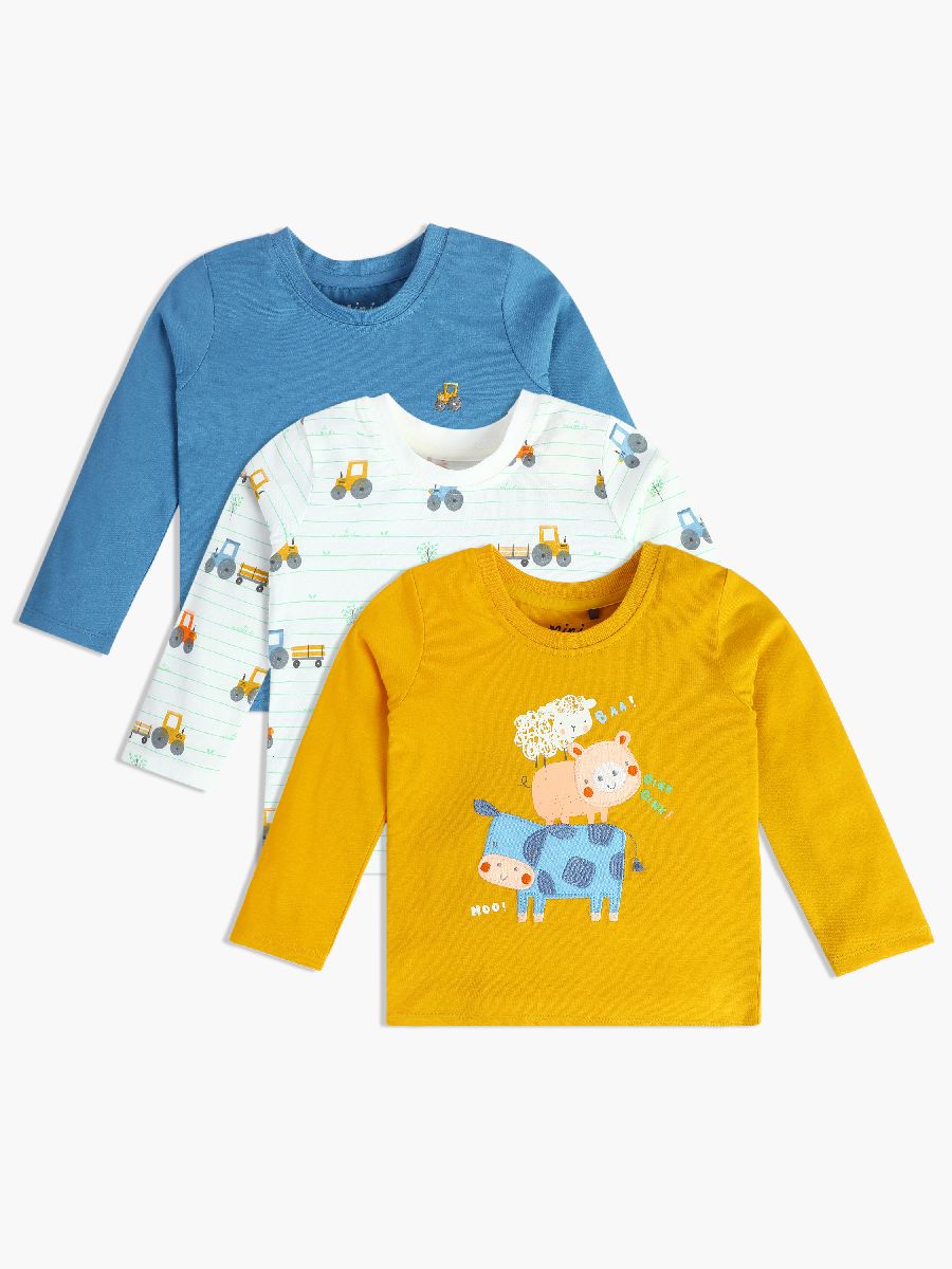 Minicuddles Boys New Born T-Shirt - Multicoloured