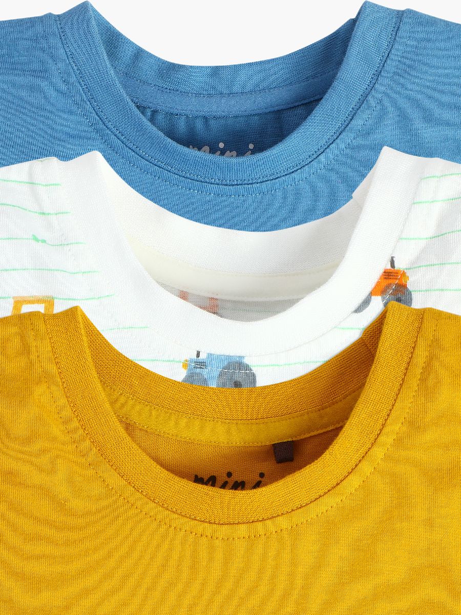 Minicuddles Boys New Born T-Shirt - Multicoloured