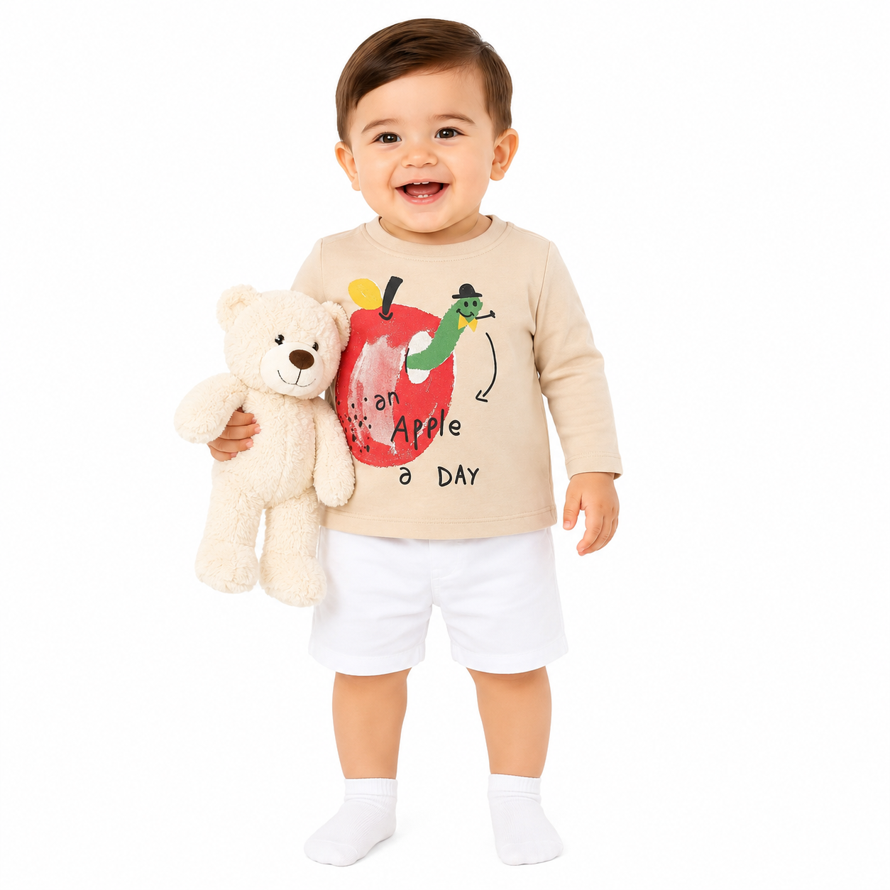 Boys Ivory Pack Of 1 T-Shirt