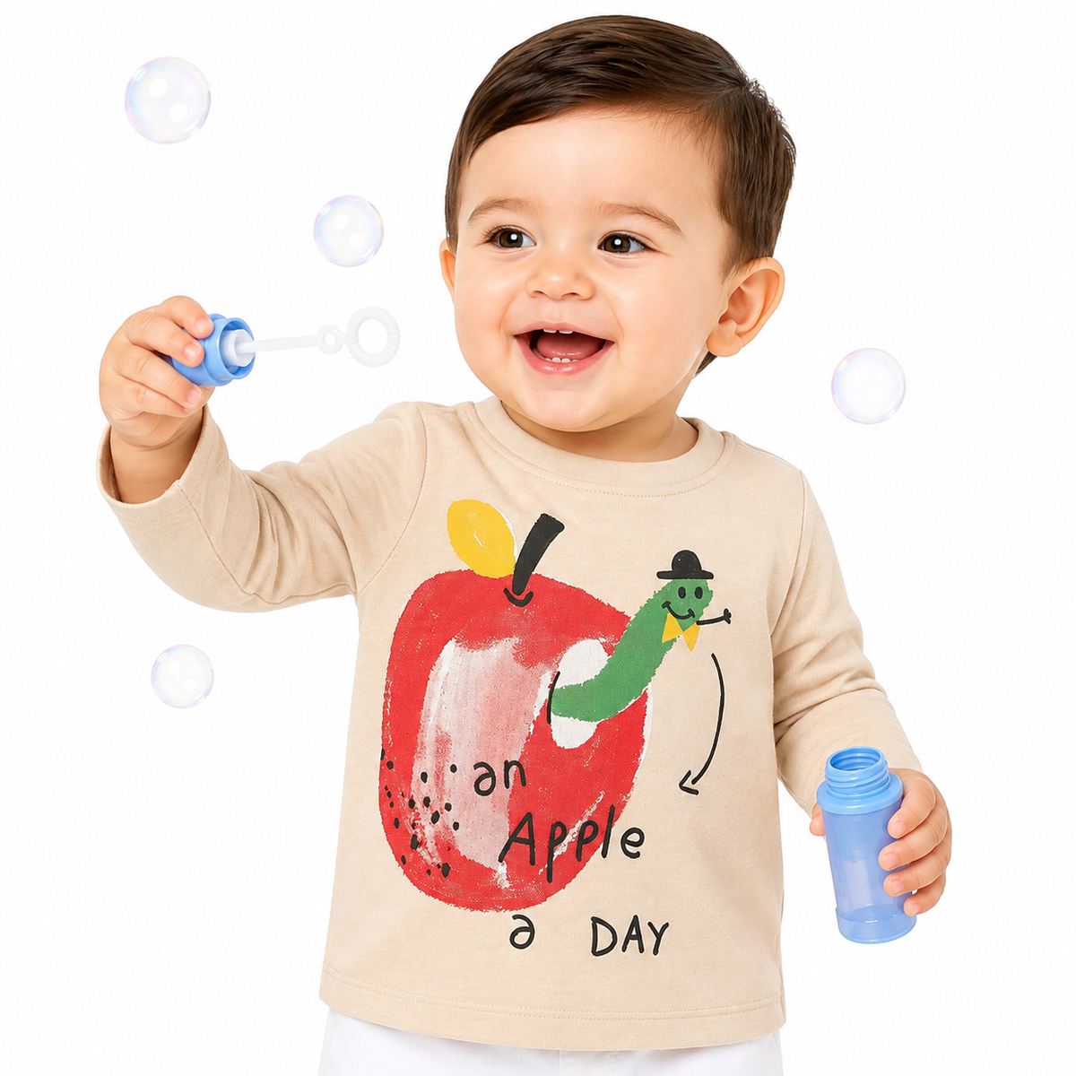 Baby boys Cream Cotton T Shirt Casual Wear