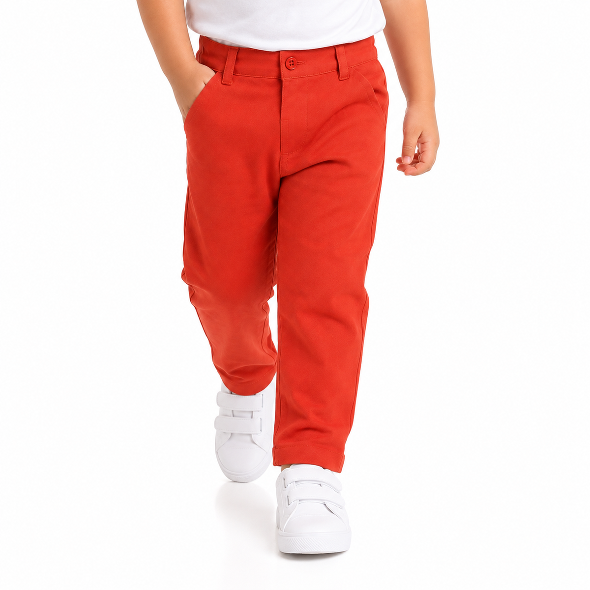 Baby boys Rust Cotton Woven Pant Casual Wear