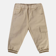 Boys Beige Woven Pant