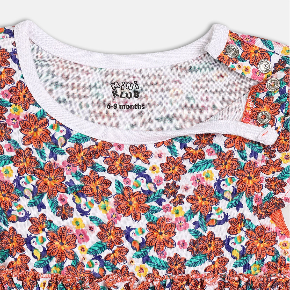 Girls Multi Flutter Sleeve Body Suit
