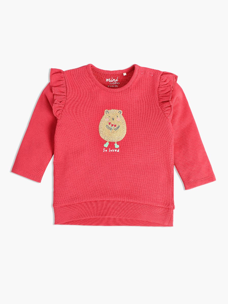 Minicuddles Girl Baby Top And Bottom - Red