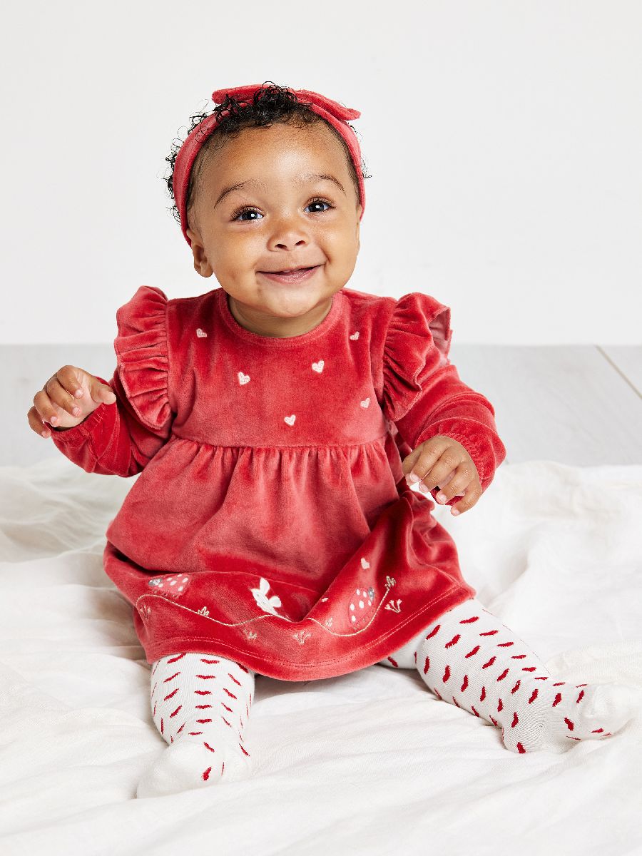 Minicuddles Girl Baby Dress - Red