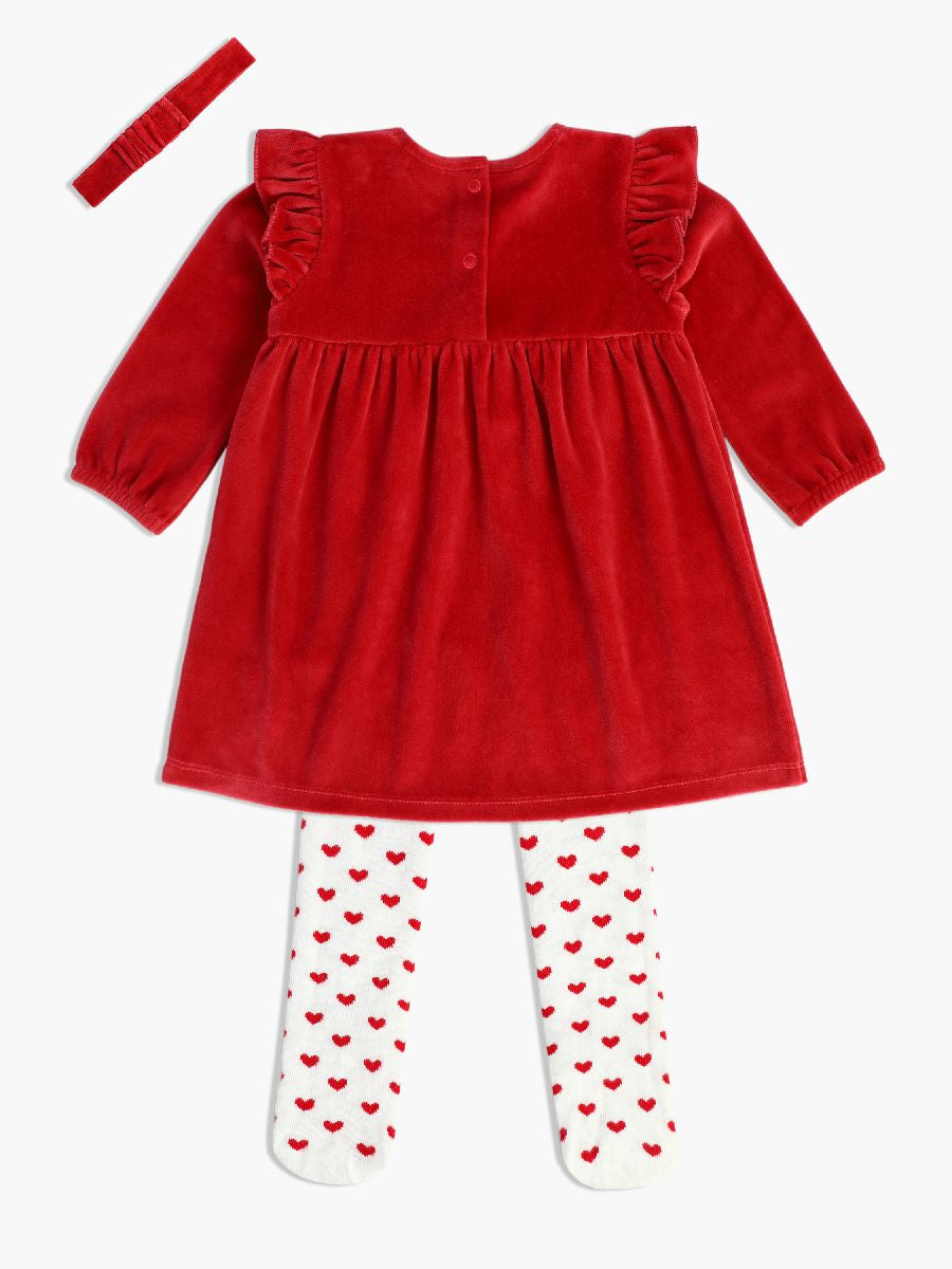 Minicuddles Girl Baby Dress - Red