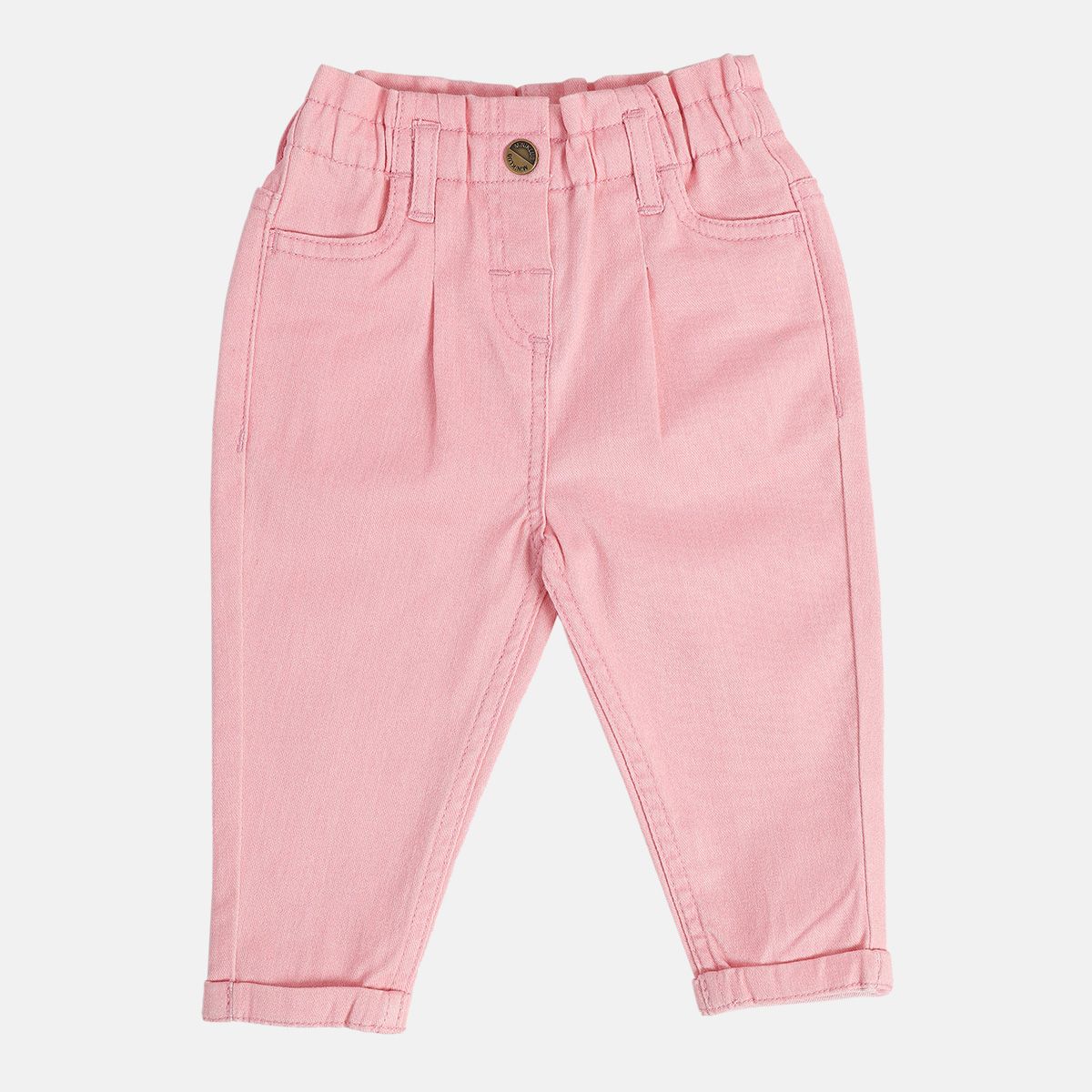 Girls Pink Denim Pant
