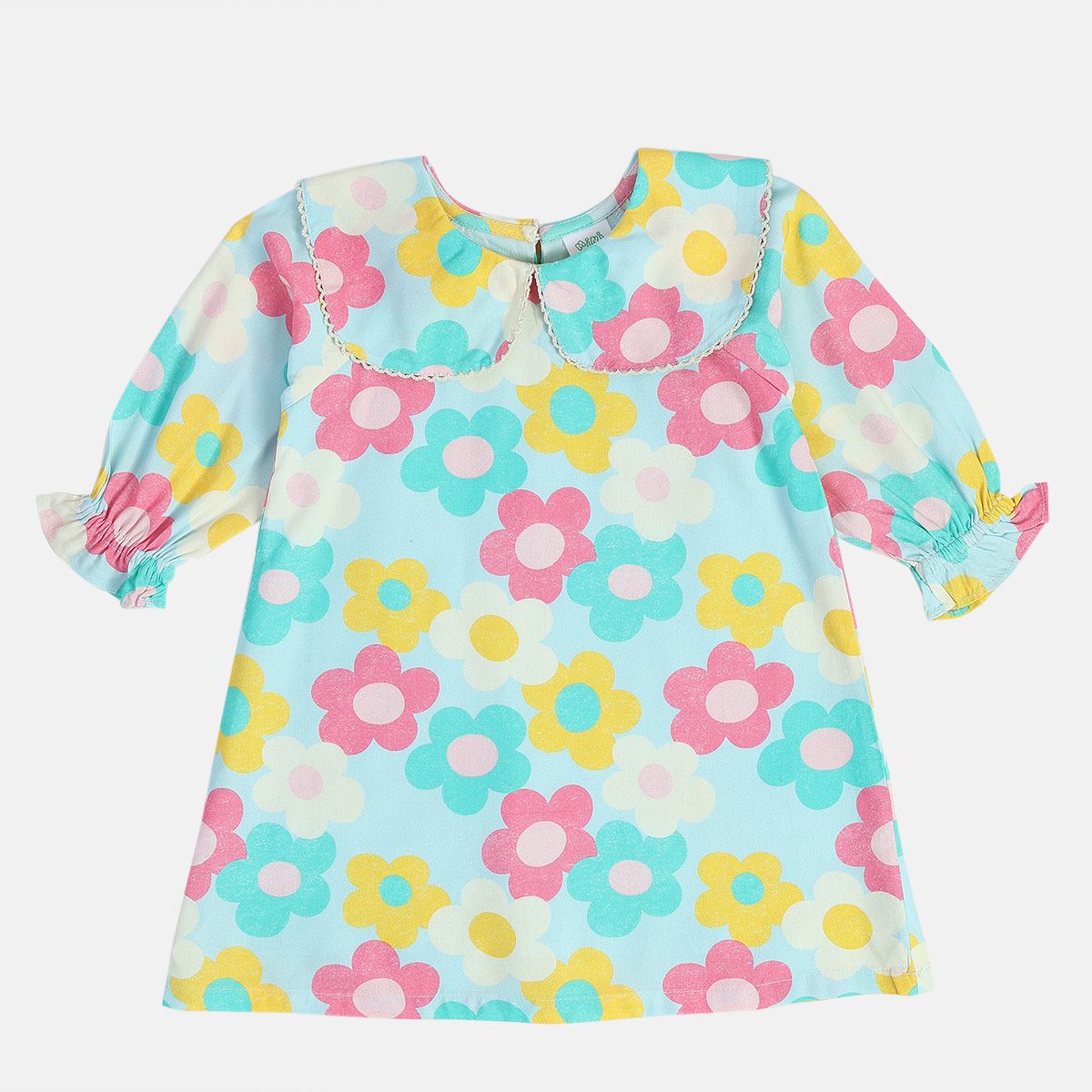 Girls Blue Knee Length Dress