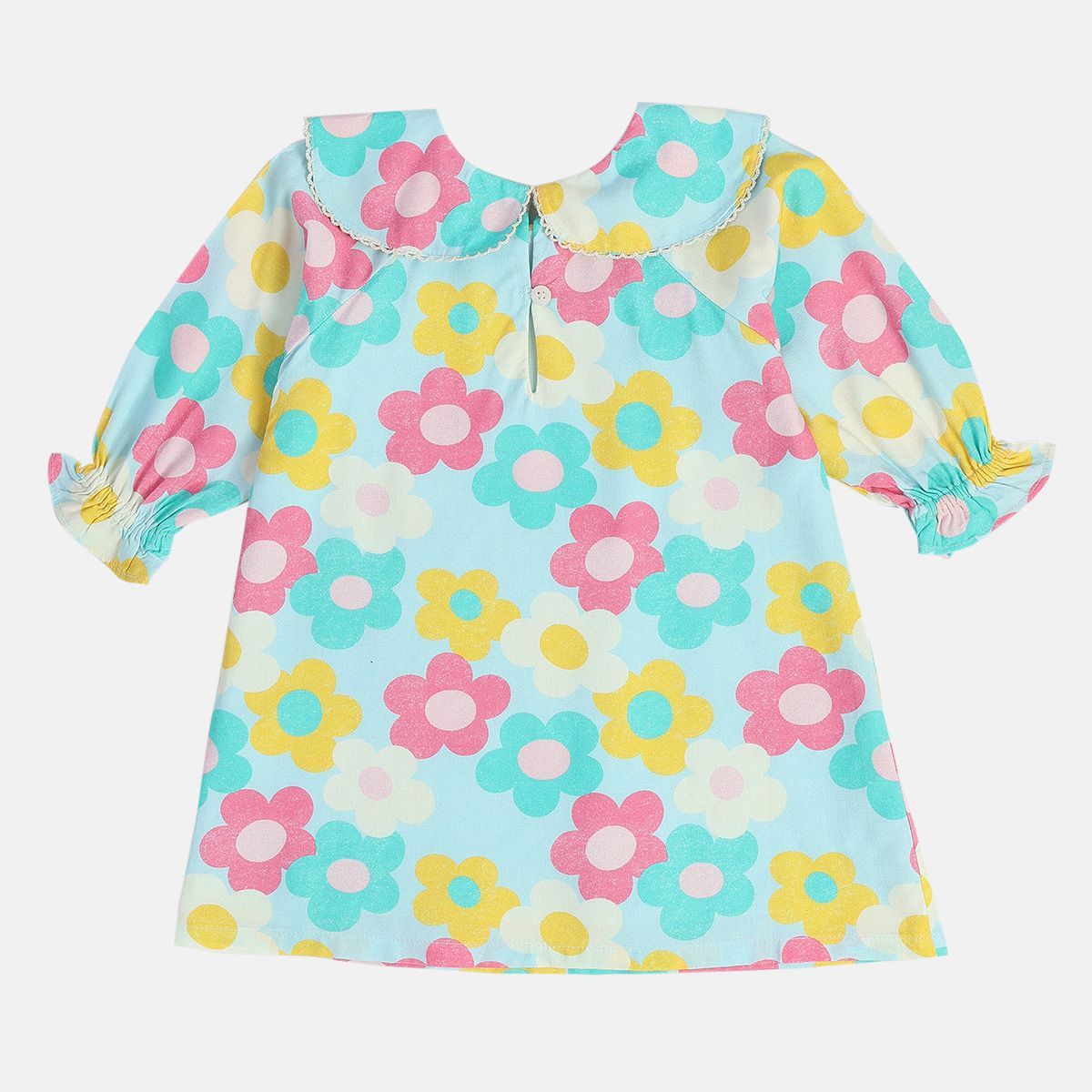 Girls Blue Knee Length Dress