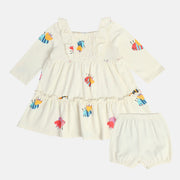 Girls Off White Dress