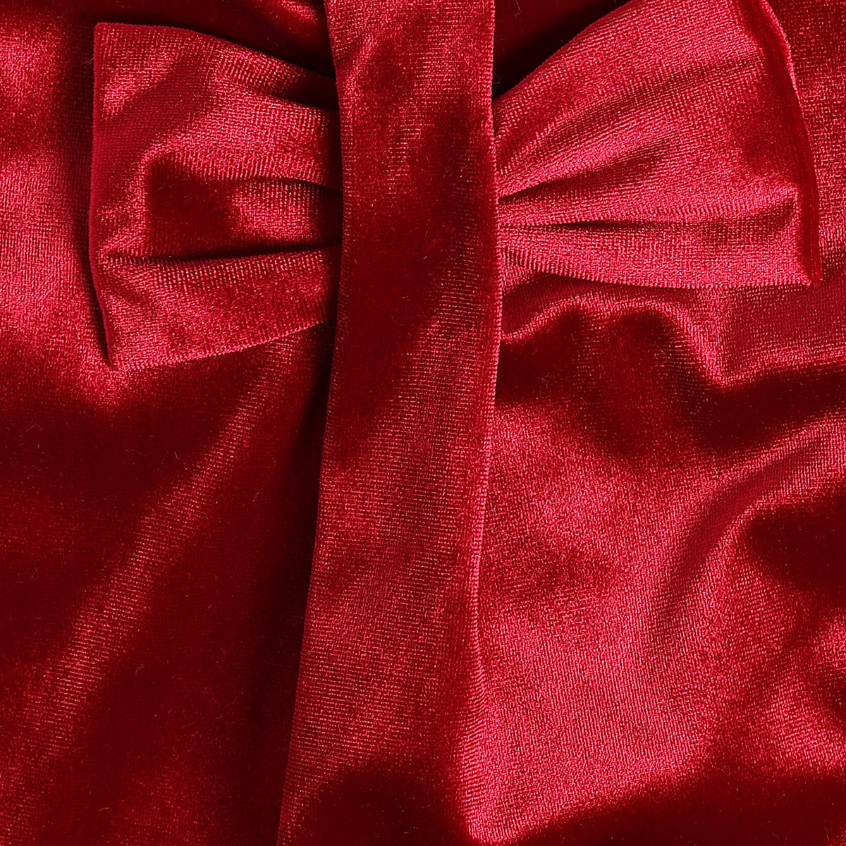 Girls Red Round Neck Knee Length Dress