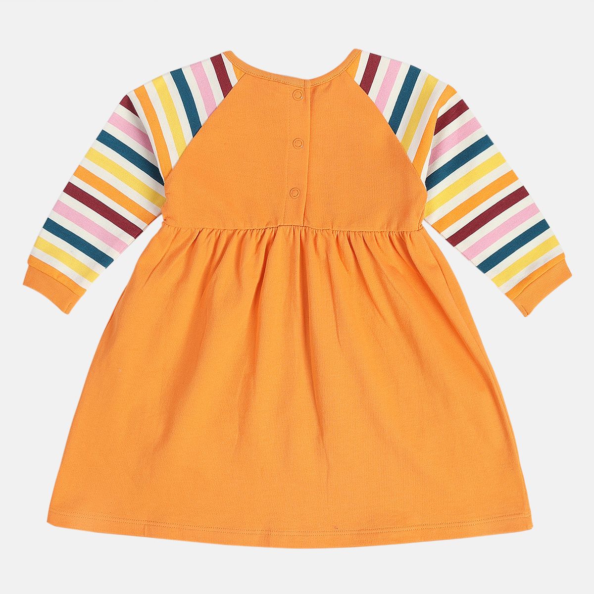 Girls Orange Knee Length Dress