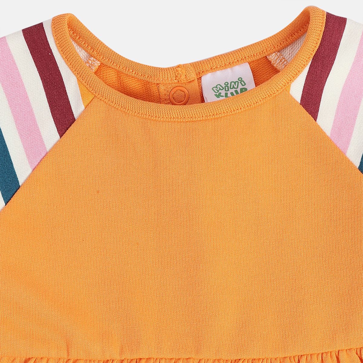 Girls Orange Knee Length Dress