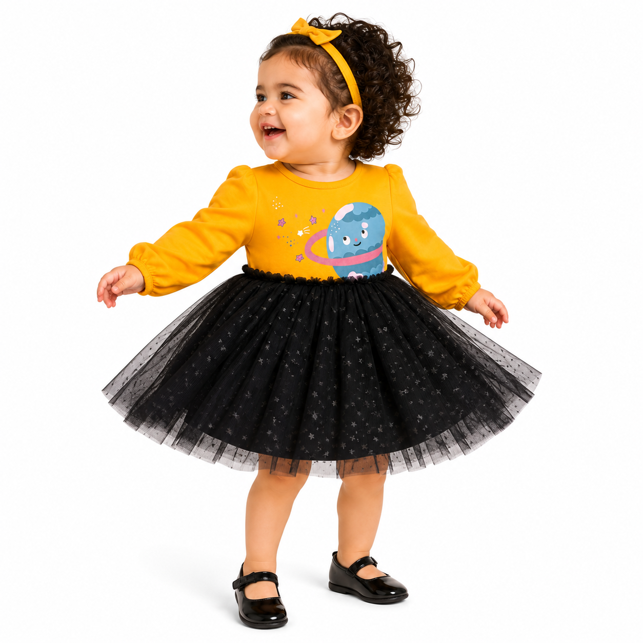 Girls Orange Pack Of 2 Dress