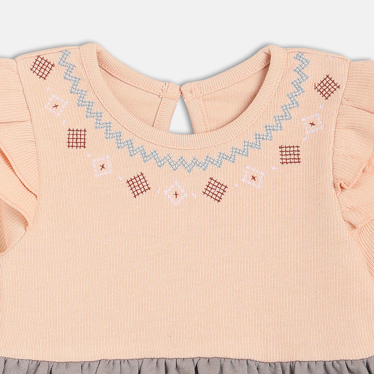 Girl Pink And Grey Pi Grey Dress