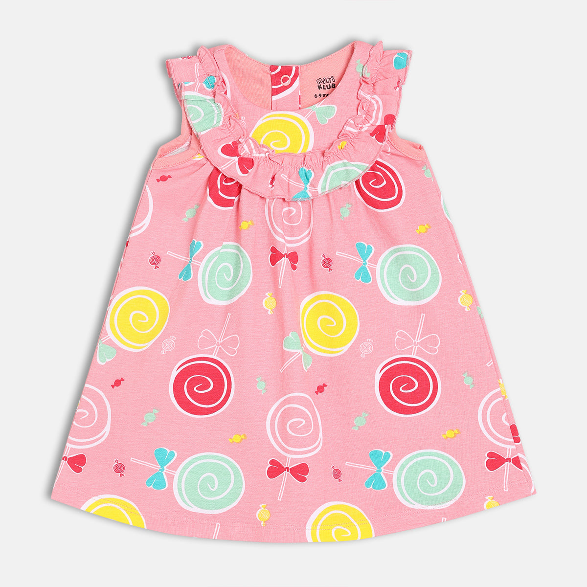 Girls Pink Sleeveless Dress