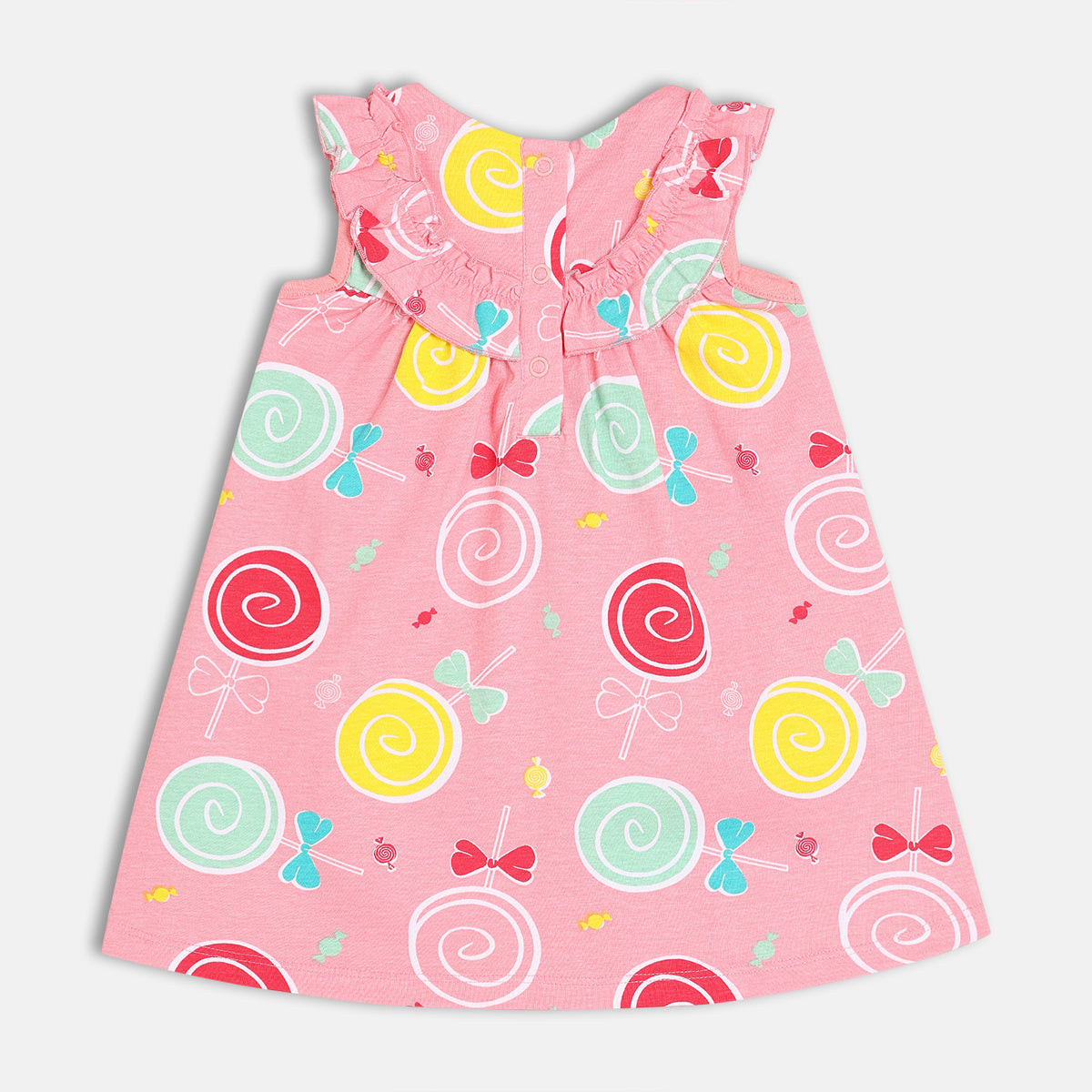 Girls Pink Sleeveless Dress