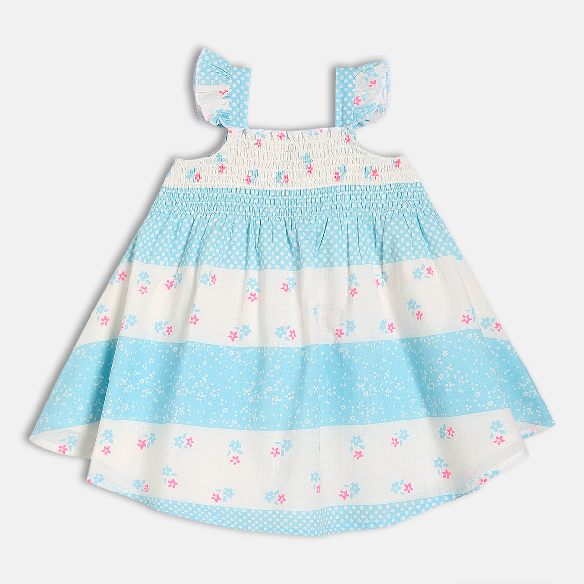 Girls Strap Neck Dress - Blue