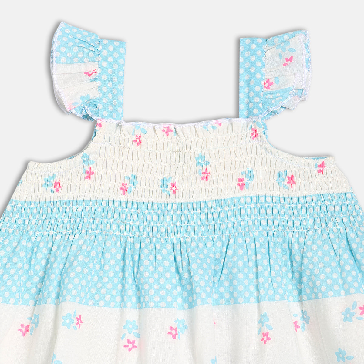 Girls Strap Neck Dress - Blue