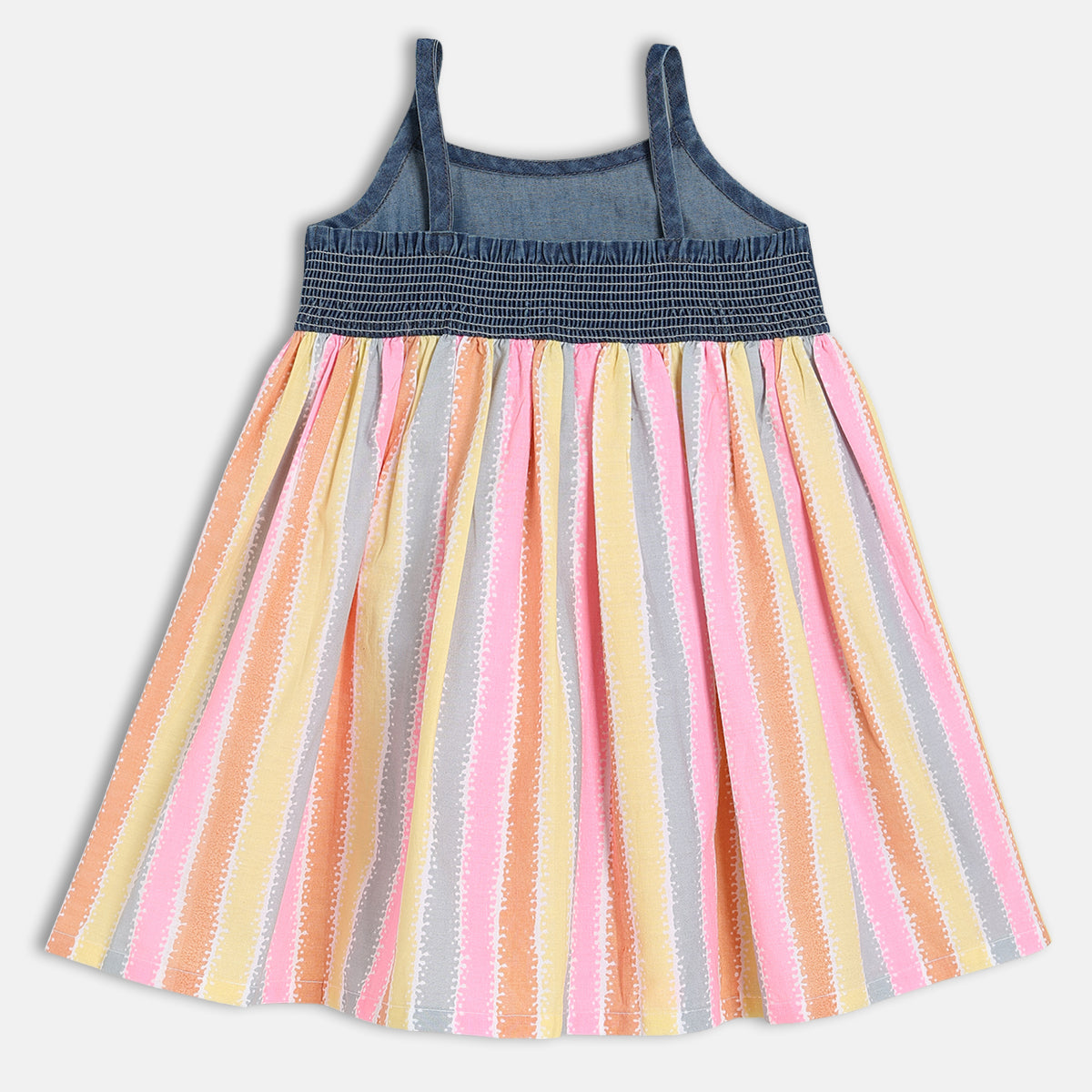 Girls Strap Neck Dress - Multi