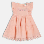 Girls Dress - Peach