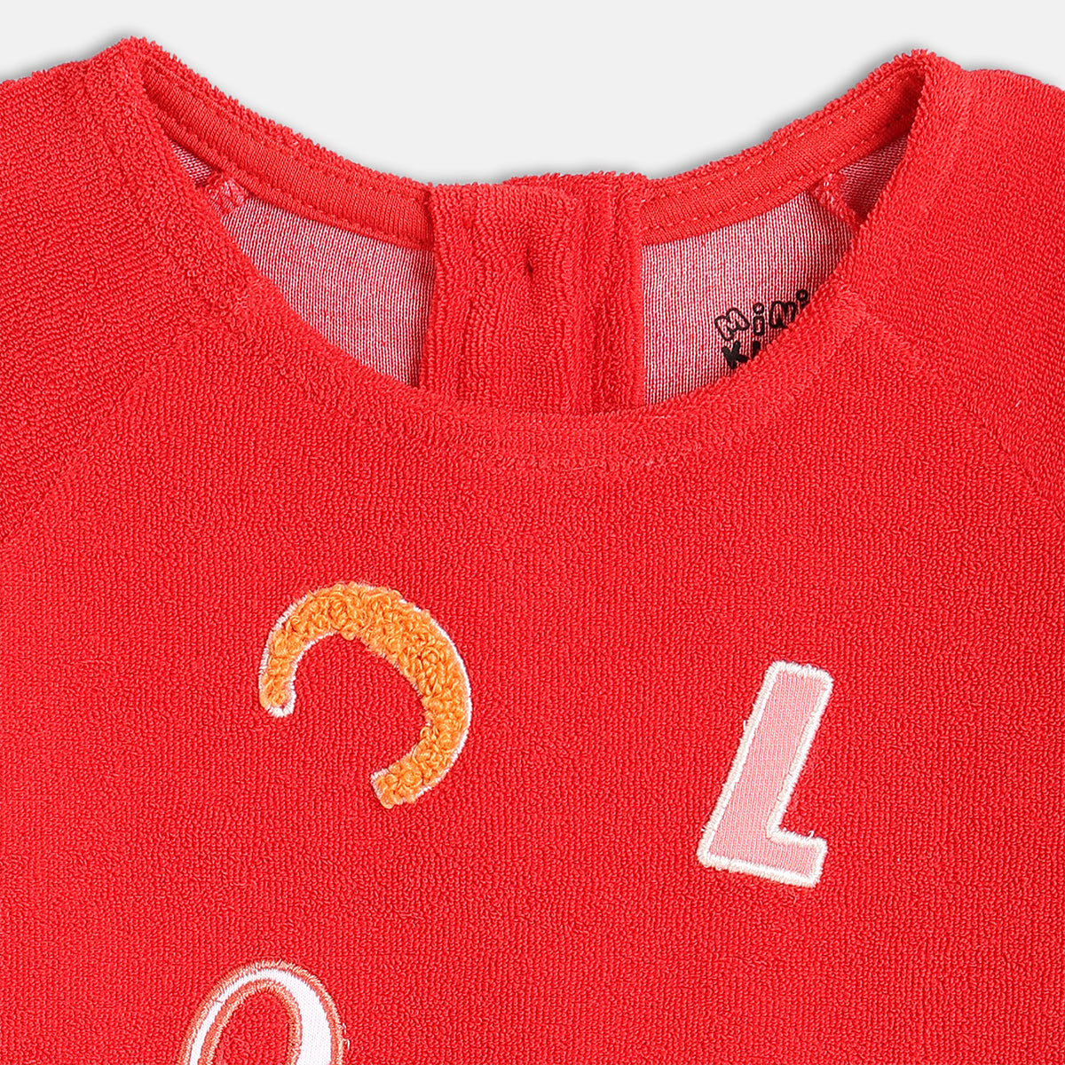 Girls Red Full Sleeve Knit Dress