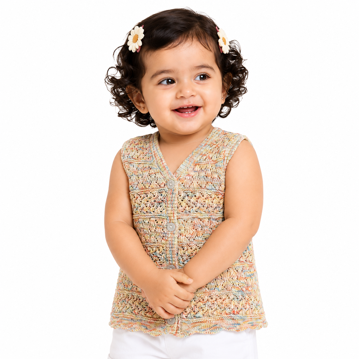 Girls Marshmallow Pack Of 1 Gilet