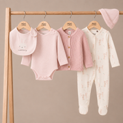 Baby Girls Pack of 5  Gift Set with Cardigan, Multicolour