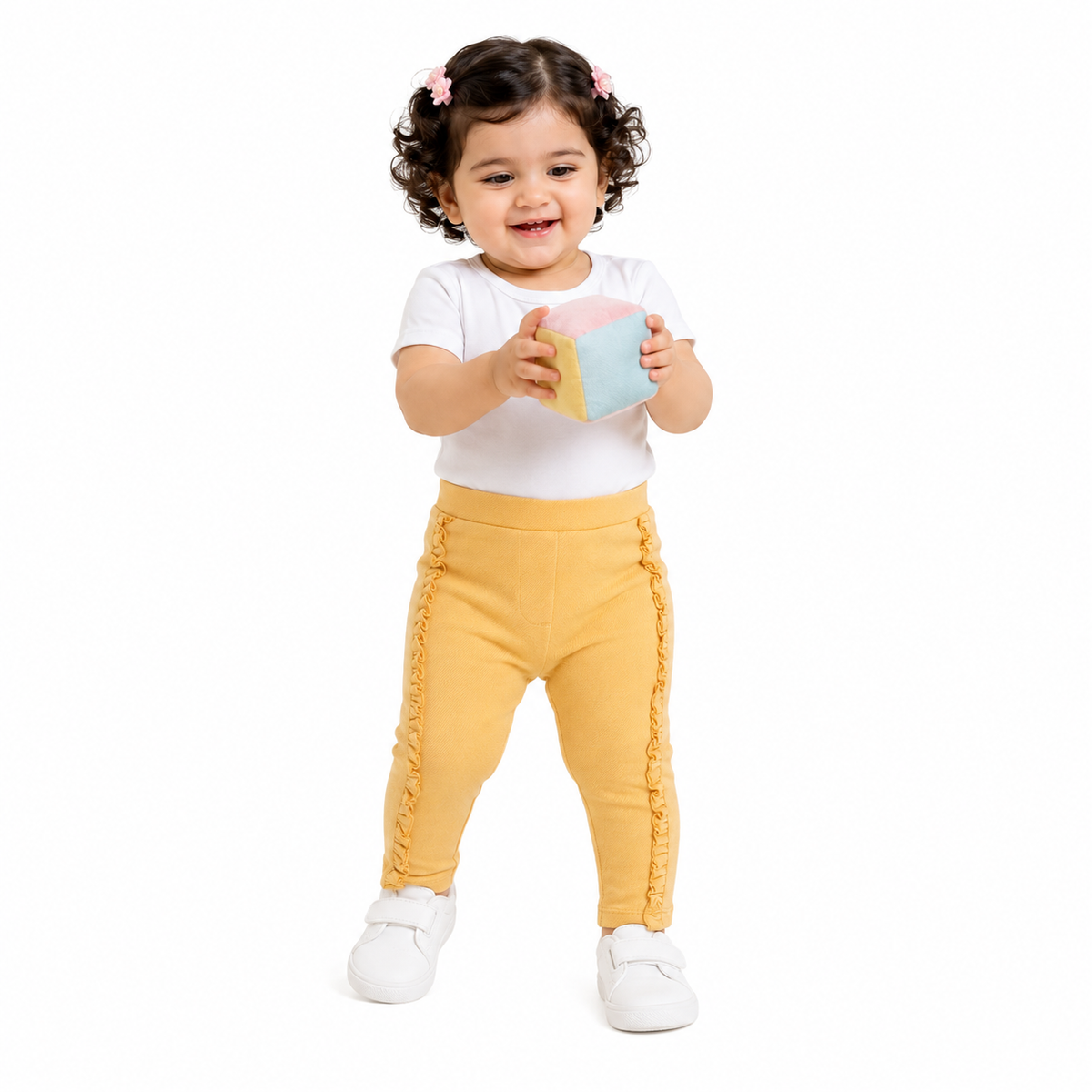 Girls Yellow Pack Of 1 Jegging