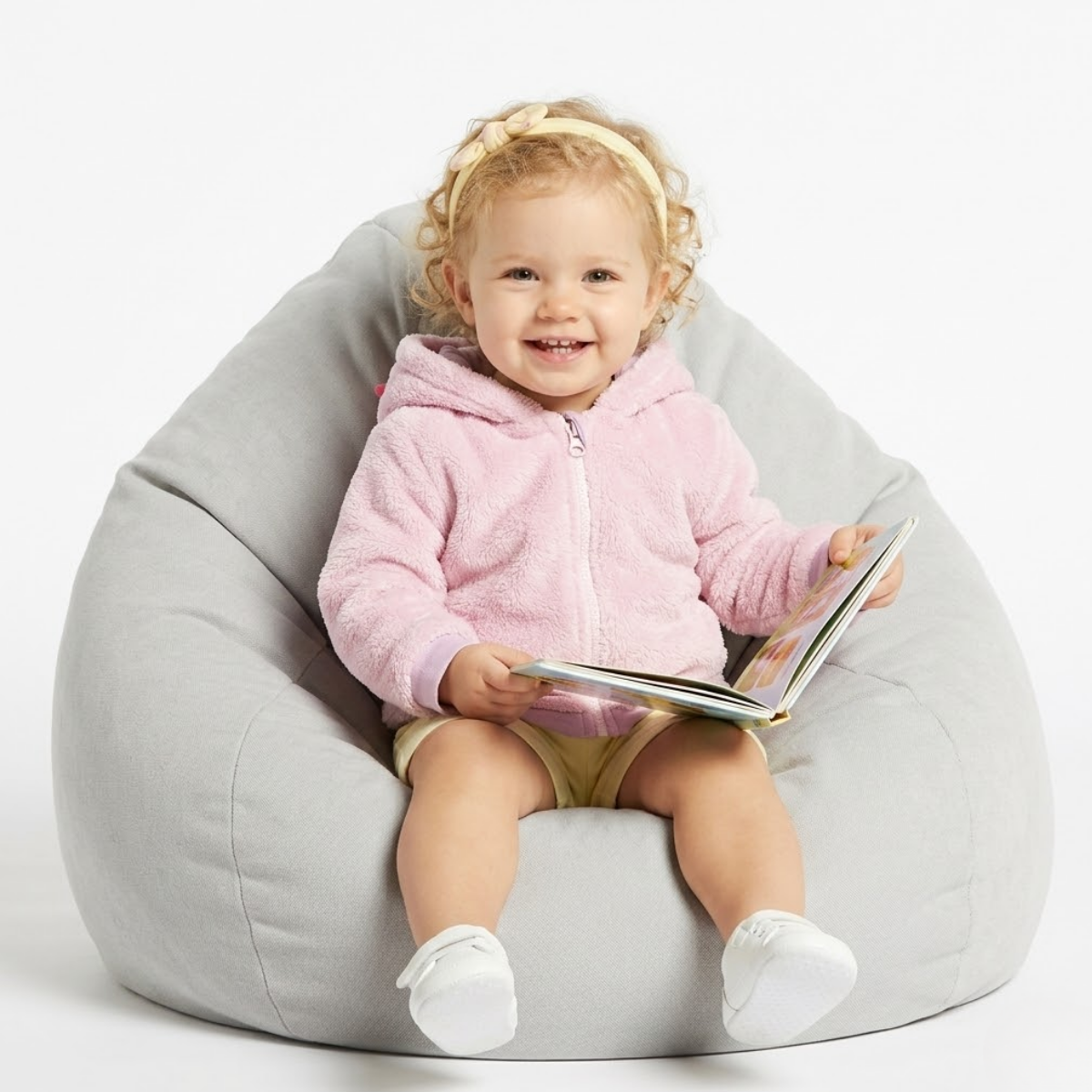 Baby Girls Solid Hooded Jacket, Lavender