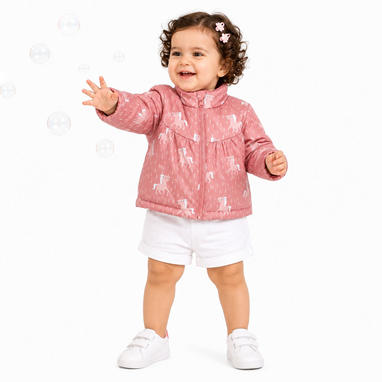 Girls Multicolor Pack Of 1 Jacket