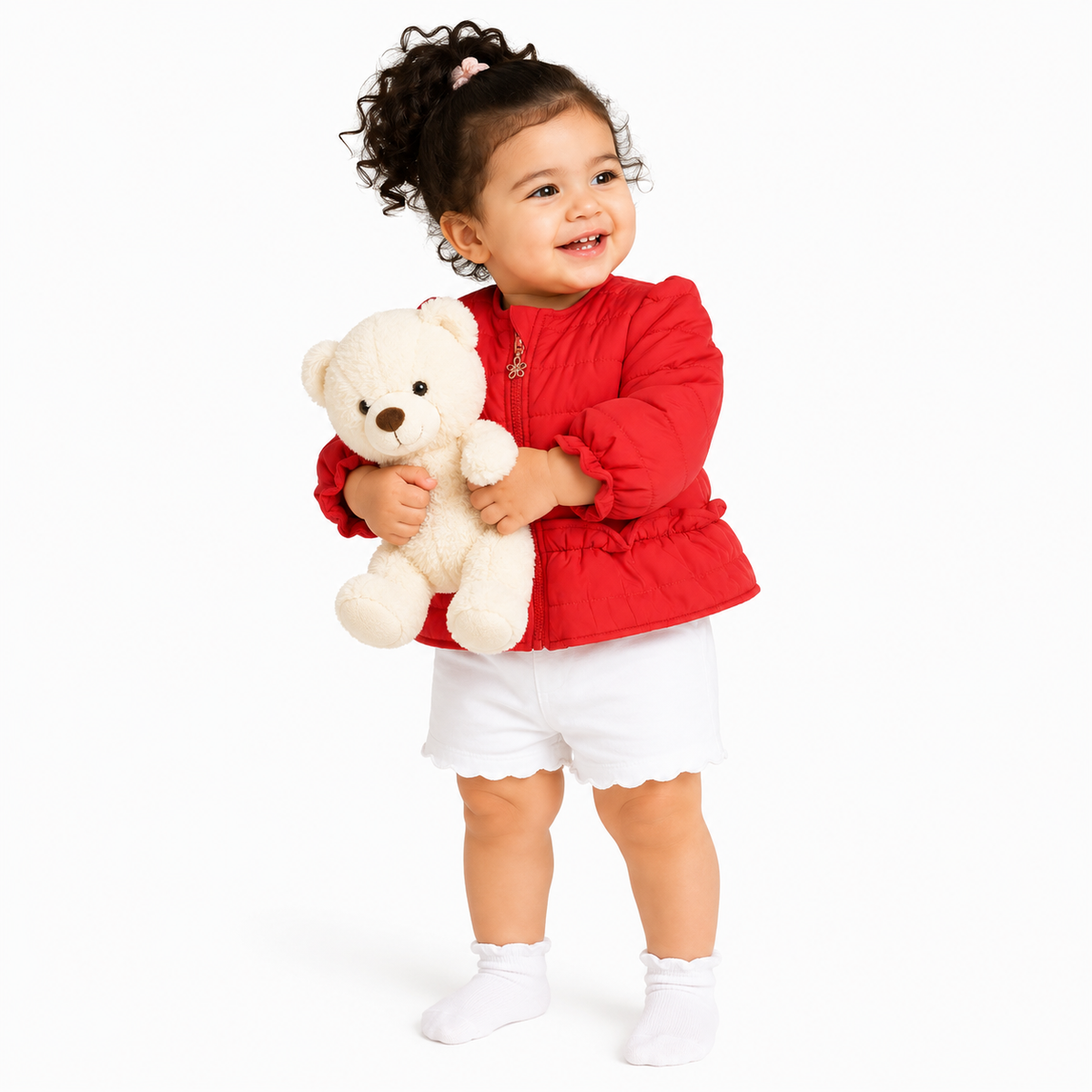 Baby Girls Red Cotton Jacket Casual Wear