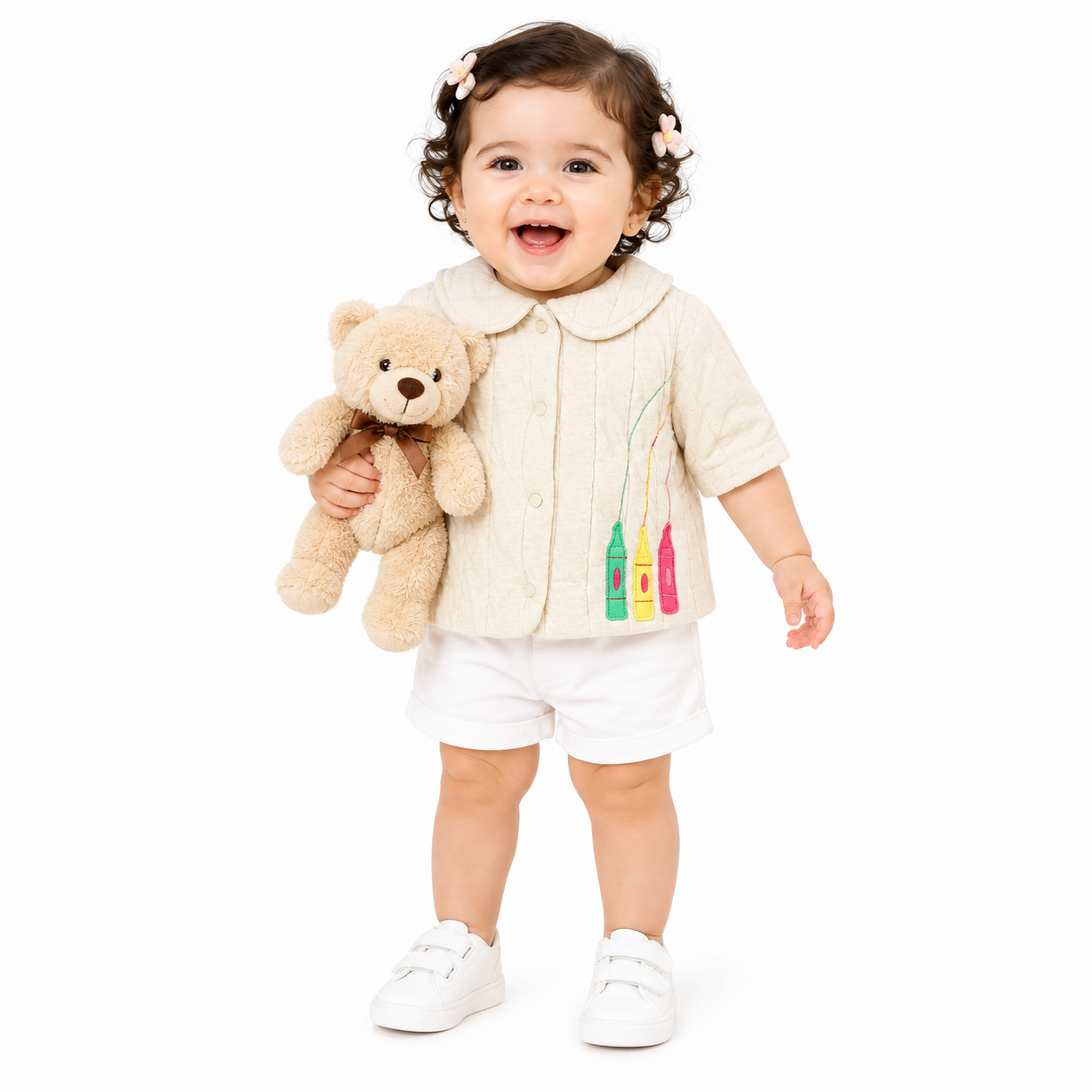Girls Oatmeal Marl Jacket