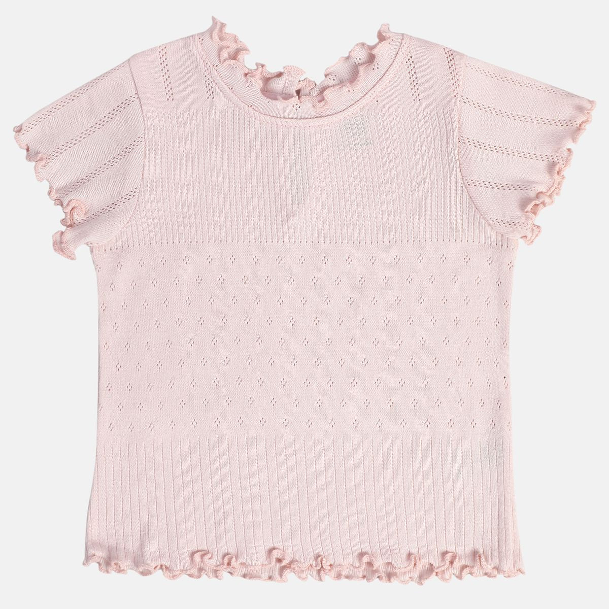 Girls Pink Knit Top