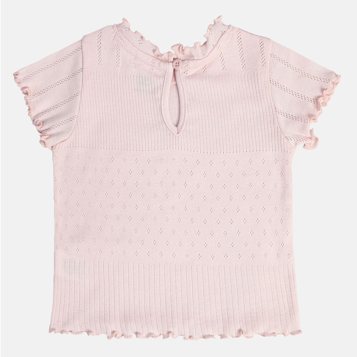 Girls Pink Knit Top