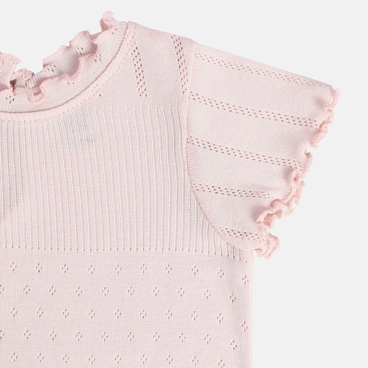 Girls Pink Knit Top