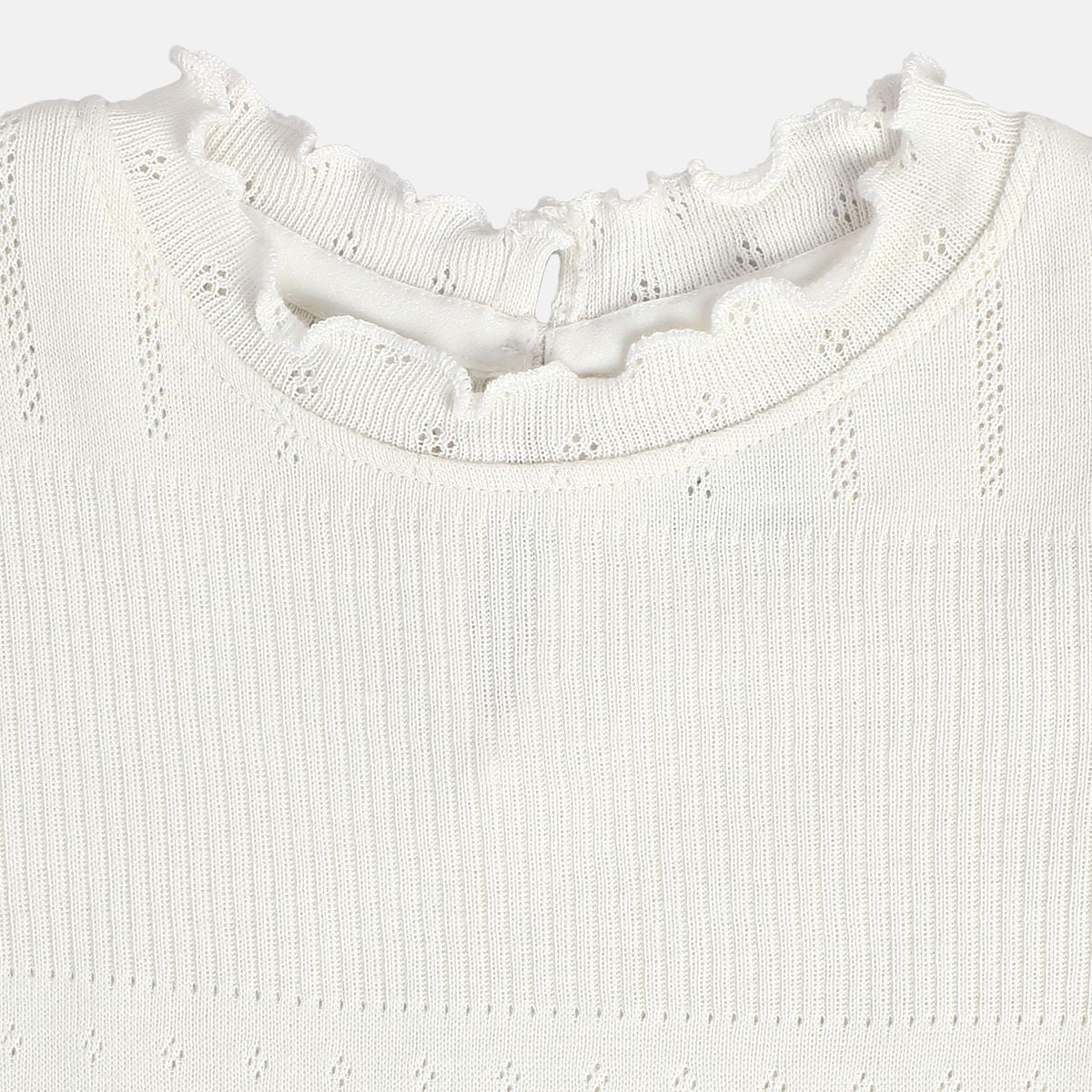 Girls White Knit Top