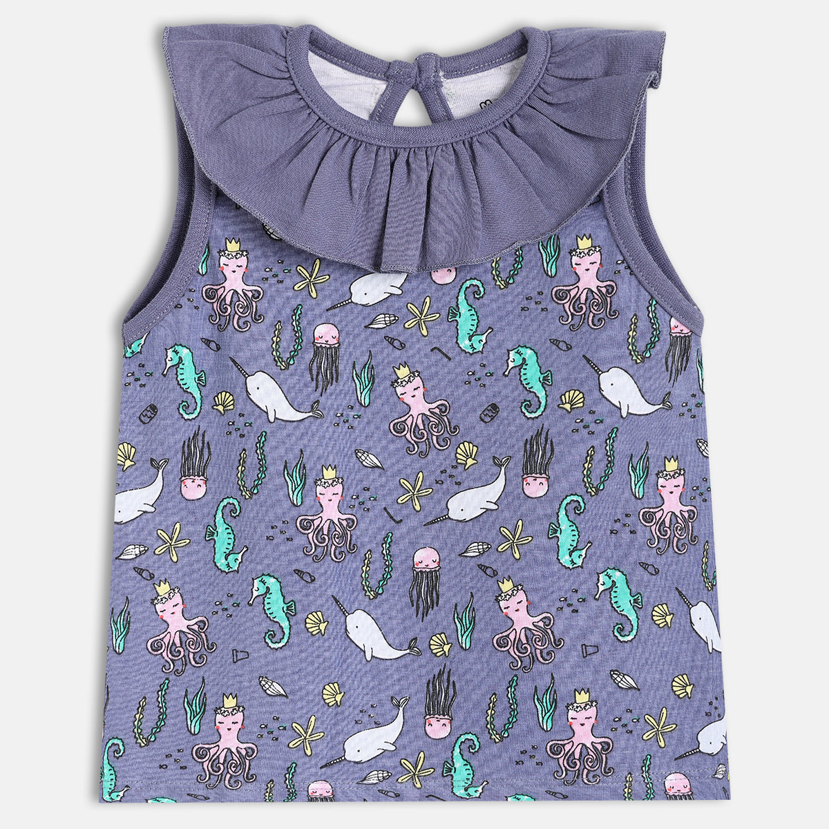 Girls Purple Sleeveless Knit Top