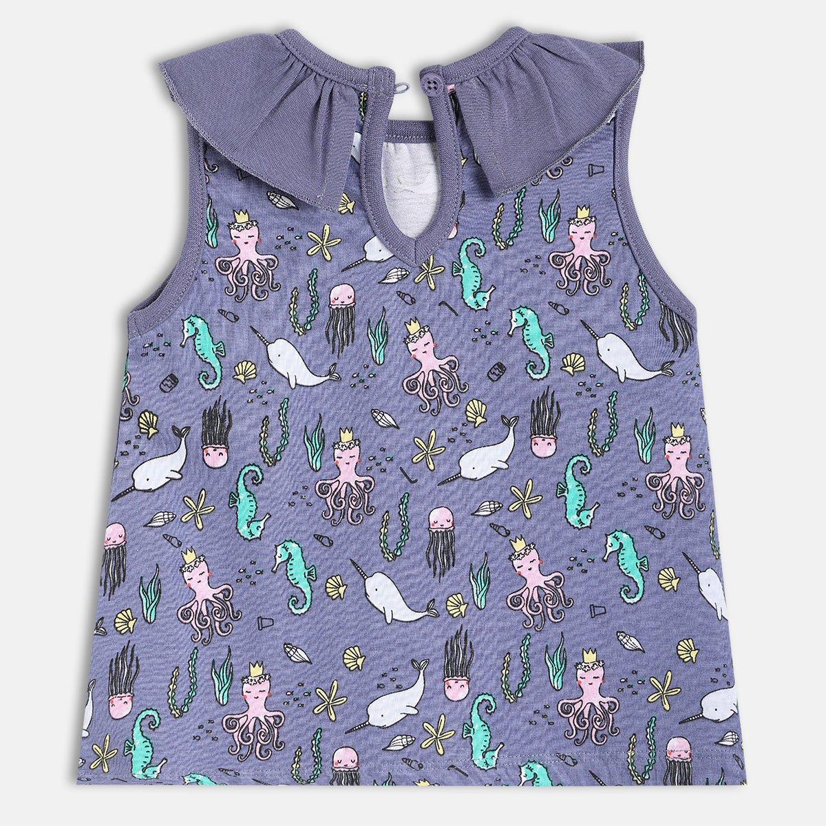 Girls Purple Sleeveless Knit Top