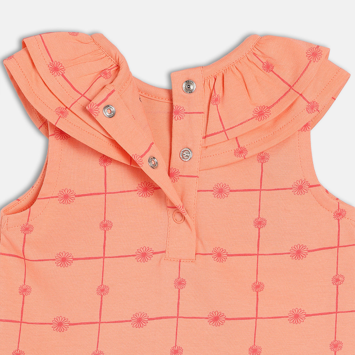 Girls Peach Sleeveless Knit Top