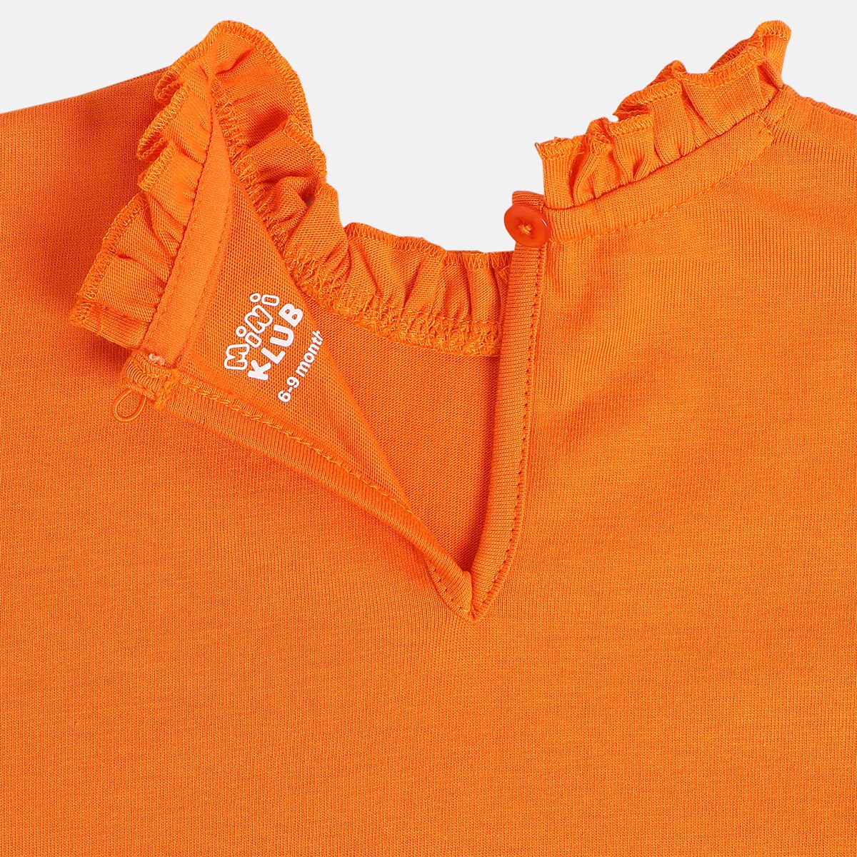 Girls Orange Knit Top