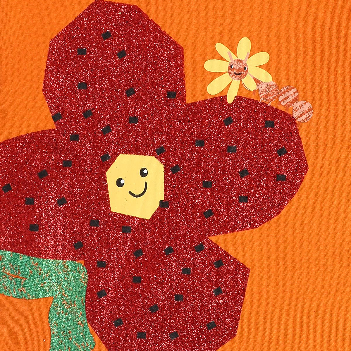 Girls Orange Knit Top